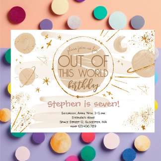 Aus diesem Weltraum Geburtstagseinladung Einladung