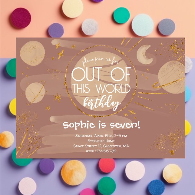 Aus diesem Weltraum Geburtstagseinladung Einladung (Von Creator hochgeladen)