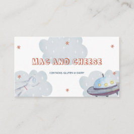 Aus diesem Weltraum-Party-Lebensmitteletikett Platzkarte