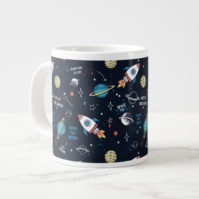 Aus diesem Weltraummuster Jumbo-Tasse (Vorderseite Links)