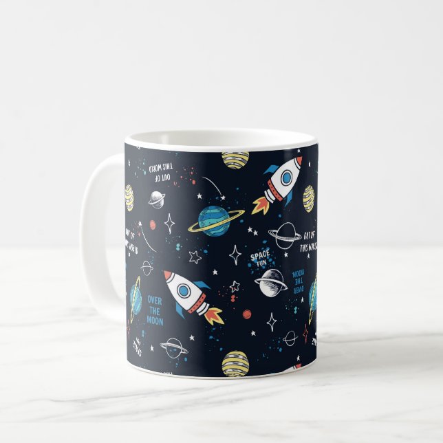 Aus diesem Weltraummuster Kaffeetasse (Vorderseite Links)