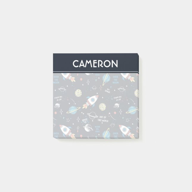 Aus diesem Weltraummuster Post-it Klebezettel (Vorderseite)