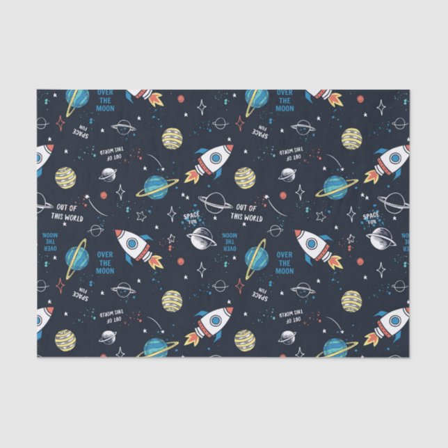 Aus diesem Weltraummuster Seidenpapier (Vorderseite)