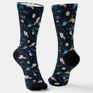 Aus diesem Weltraummuster Socken