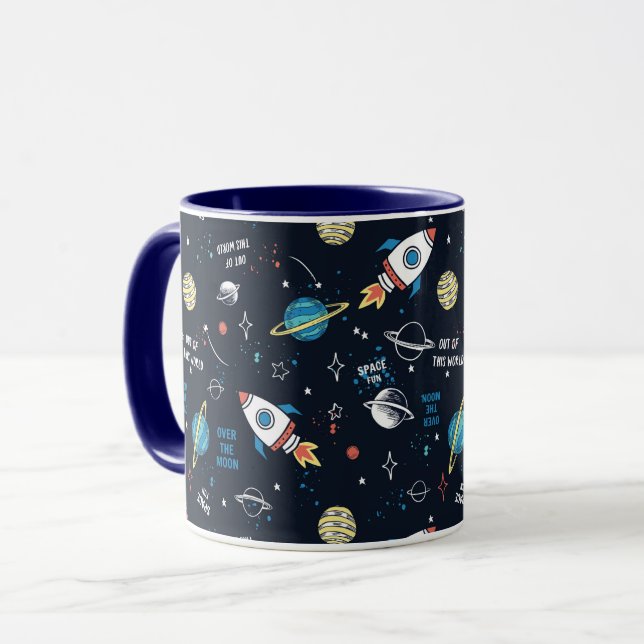 Aus diesem Weltraummuster Tasse (Vorderseite Links)