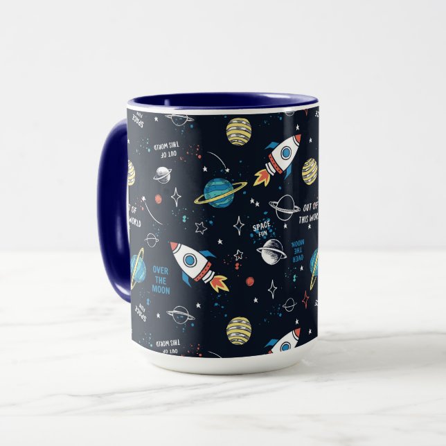 Aus diesem Weltraummuster Tasse (Vorderseite Links)