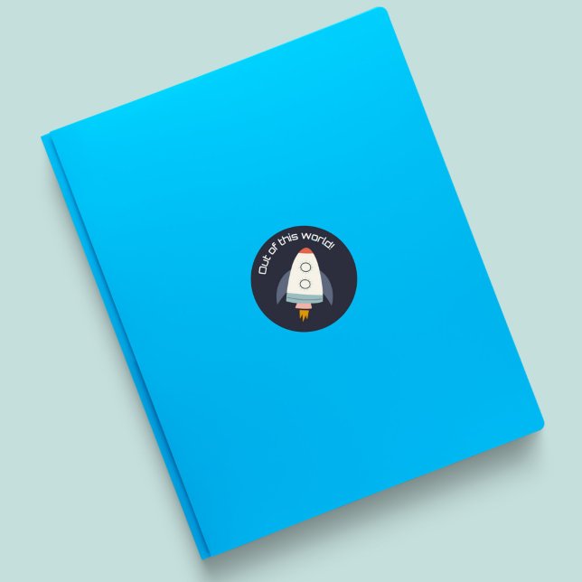 Aus diesem Weltraumraketenaufkleber Runder Aufkleber (Von Creator hochgeladen)