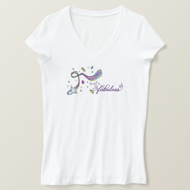 Aus dieser Welt flach & fabelhaft T-Shirt (Design vorne)