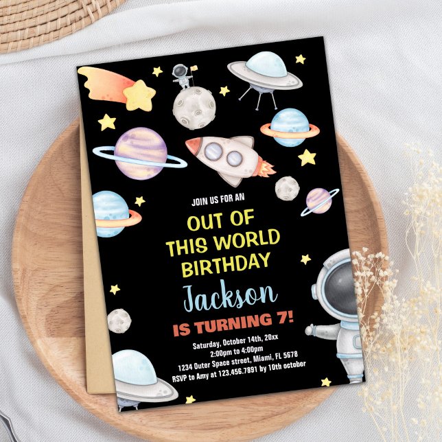 Aus dieser Welt Geburtstag Einladungen zum Geburts (Out of this world birthday Birthday Invitations)
