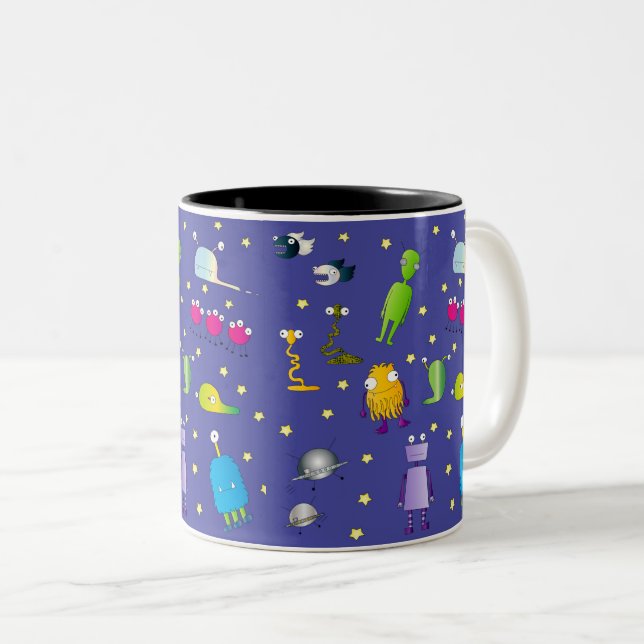 Aus dieser Welt-Kaffee-Tasse Zweifarbige Tasse (VorderseiteRechts)
