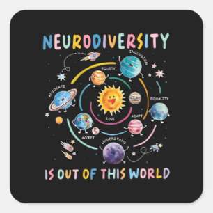 Aus dieser Welt Meme virale Zitat Meme Quadratischer Aufkleber