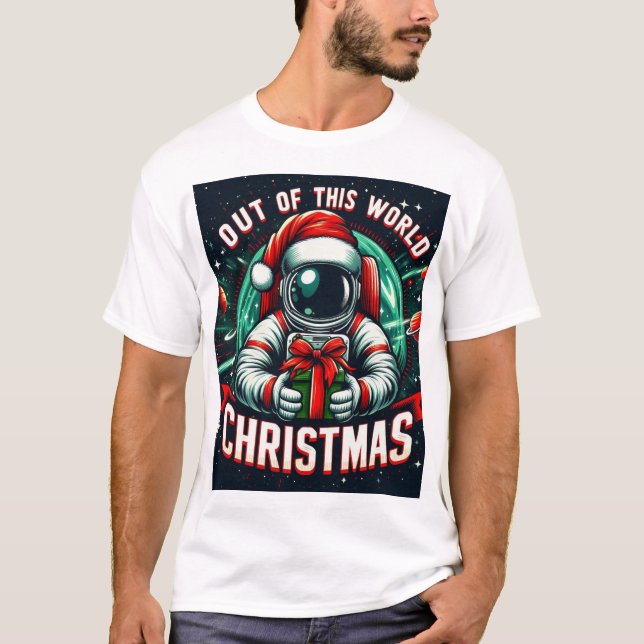 Aus dieser Welt Weihnachten - Astronauten Urlaub T T-Shirt (Vorderseite)