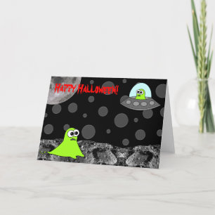 Aus dieser Weltalien-glücklichen Halloween-Karte Karte