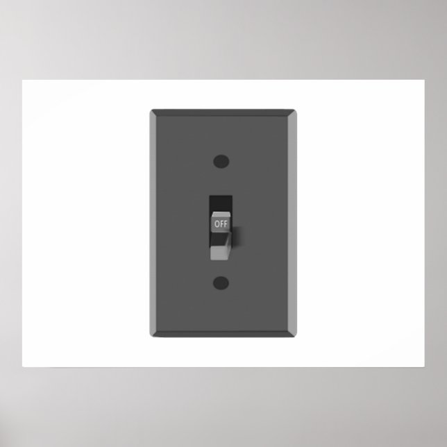 Aus-Elektro-Lichtschalter Poster (Vorne)