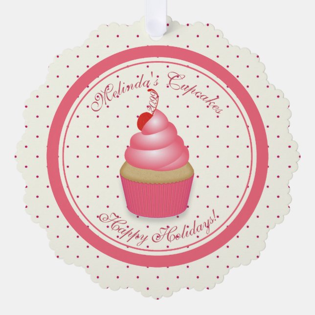 Aus Geschenkartikeln oder Baker Cupcake Ornament Karte (Vorderseite)