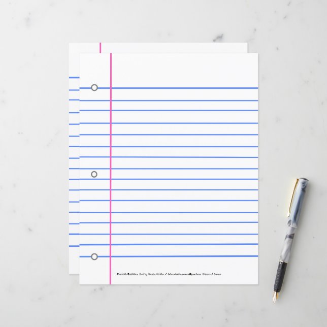 Aus gestrichenem Papier? Schreiben auf diesem Blat (Vorderseite/Rückseite Beispiel)