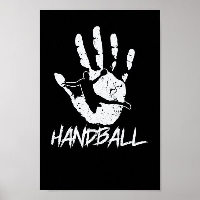 Aus Hand und Ball wird Handball Poster (Vorne)