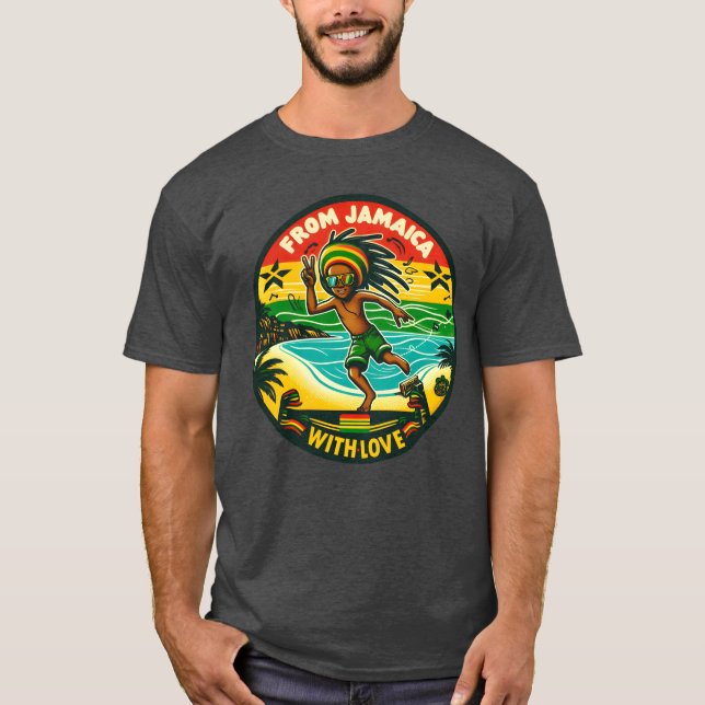 Aus Jamaika mit Liebe Mädchen T-Shirt (Vorderseite)