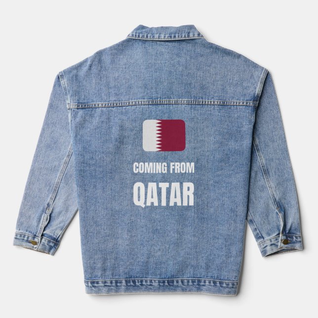 Aus Katar kommen Jeansjacke (Rückseite)
