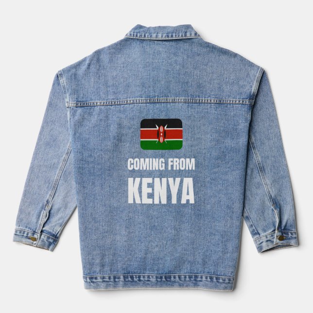 Aus Kenia kommen Jeansjacke (Rückseite)