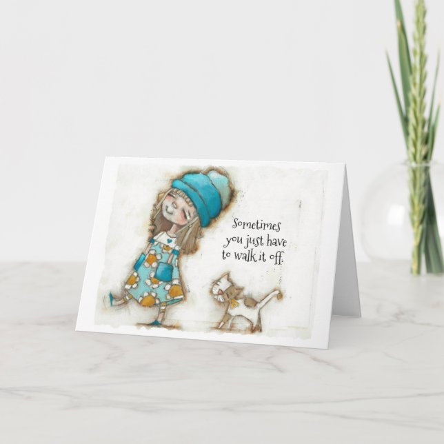 Aus laufen - Ermutigungskarte (innen leer) Karte (Vorderseite)