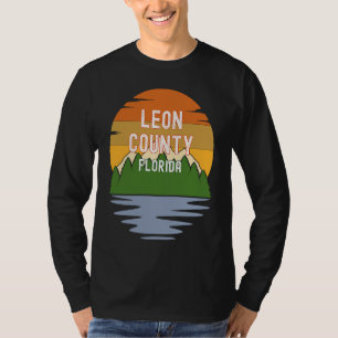 Aus Leon County Florida Vintage Sonnenuntergang T-Shirt