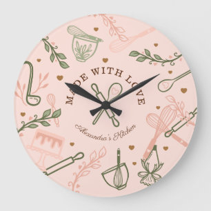 Aus Liebe Backen und Kochen Küche Große Wanduhr