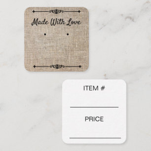Aus Liebe erring card Natural Jute Quadratische Visitenkarte