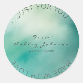 Aus Liebe Glass Ocean Aquamarin Greenly Runder Aufkleber