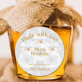 Aus Liebe hausgemachte Weihnachtsschmuck Nahrung Runder Aufkleber