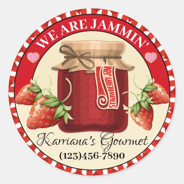 Aus Liebe-Lebensmittelaufkleber Runder Aufkleber (Vorderseite)