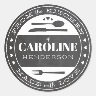 Aus Liebe mit Tafelnahrungsmittel Runder Aufkleber