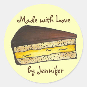 Aus Liebe Personalisiert gebackene Ware Aufkleber