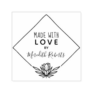 Aus Liebe Personalisiert Lotus Blume Permastempel
