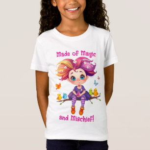 Aus Magie und Schabernack Regenbogen Pixie und Vög T-Shirt