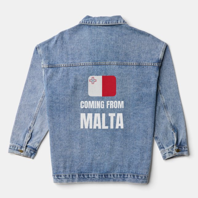 Aus Malta kommend Jeansjacke (Rückseite)