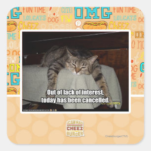 Aus Mangel an Interesse Quadratischer Aufkleber