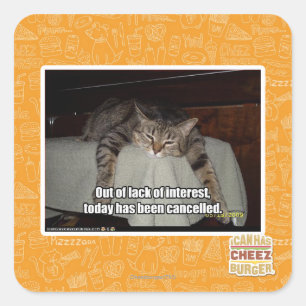 Aus Mangel an Interesse Quadratischer Aufkleber