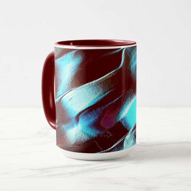 aus mattem Metall, braun bis zyangraditiv Tasse (Vorderseite Links)