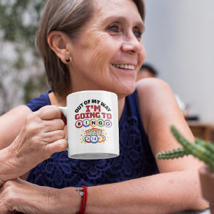 Aus meinem Weg gehe ich nach Bingo Zweifarbige Tasse