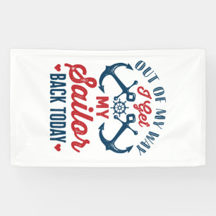 Aus meinem Weg komme ich heute zum Militär zurück Banner