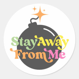 Aus meiner Bombe bleibe lustige Schnellimbiss Graf Runder Aufkleber