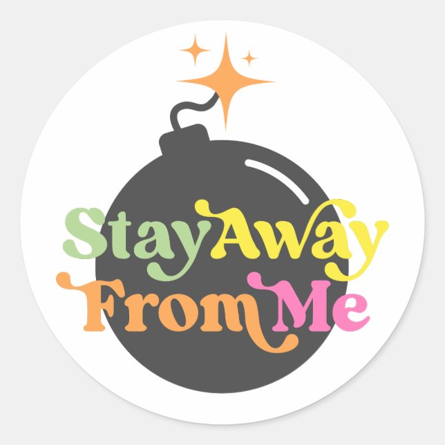 Aus meiner Bombe bleibe lustige Schnellimbiss Graf Runder Aufkleber (Vorderseite)