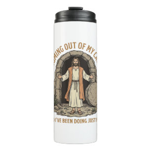 Aus meiner Höhle kommen Funny Christian Vintage-Sh Thermosbecher
