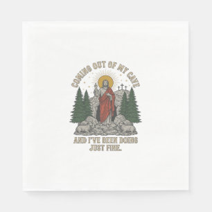Aus meiner Höhle kommend Auferstehungs-Lyrik-Shirt Serviette