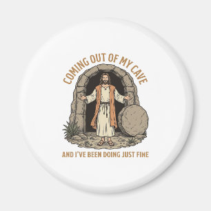 Aus meiner Höhle kommend Lustiges Christliches Vin Magnet