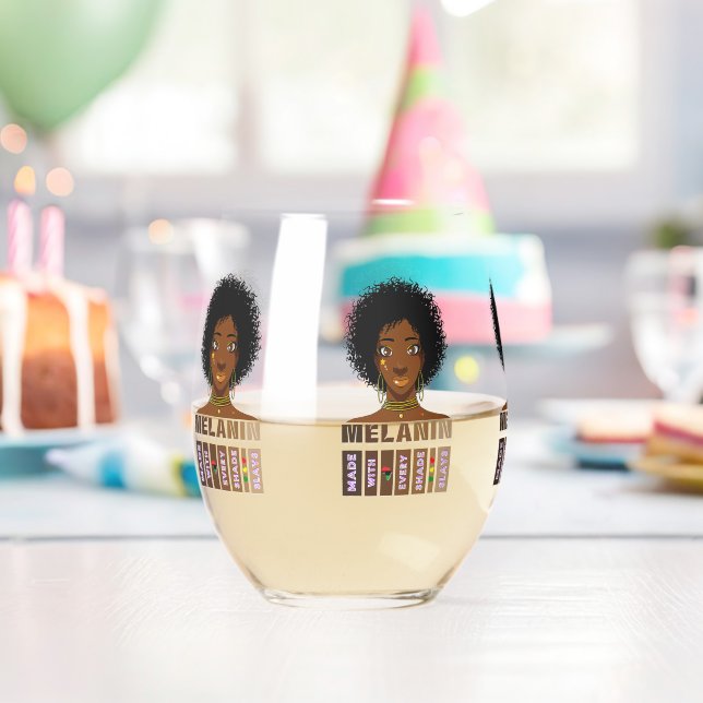 Aus Melanin gefertigt, mit jedem Schattenrelais Weinglas Ohne Stiel (Insitu (Geburtstag))