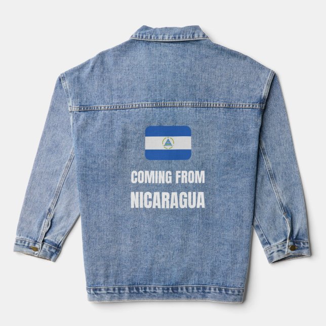 Aus Nicaragua kommend Jeansjacke (Rückseite)