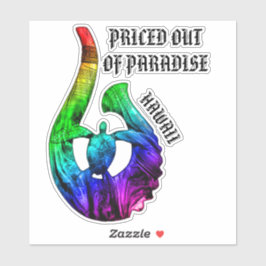 AUS PARADISE HERAUS HI Honu Tribal Hook Rainbow PR Aufkleber