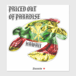AUS PARADISE HERAUS HI TRBL Honu Kanaka Maoli PREC Aufkleber